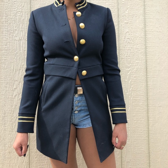 Zara Jackets & Blazers - ZARA Sz XS Military Style Jacket Sweater Coat ❣️